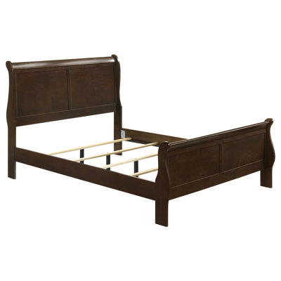Daleyza Wood Full Sleigh Bed Cappuccino