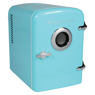 Frigidaire® 6-Can Retro Portable Beverage Refrigerator With Bluetooth® Speaker, Blue