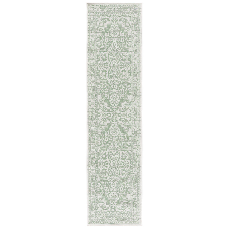 Mirla Performance Machine Washable Oriental Indoor/Outdoor Area Rug, Runner 2' x 8'
