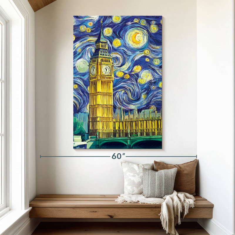 Aime Big Ben Starry Night, 51" H x 34" W