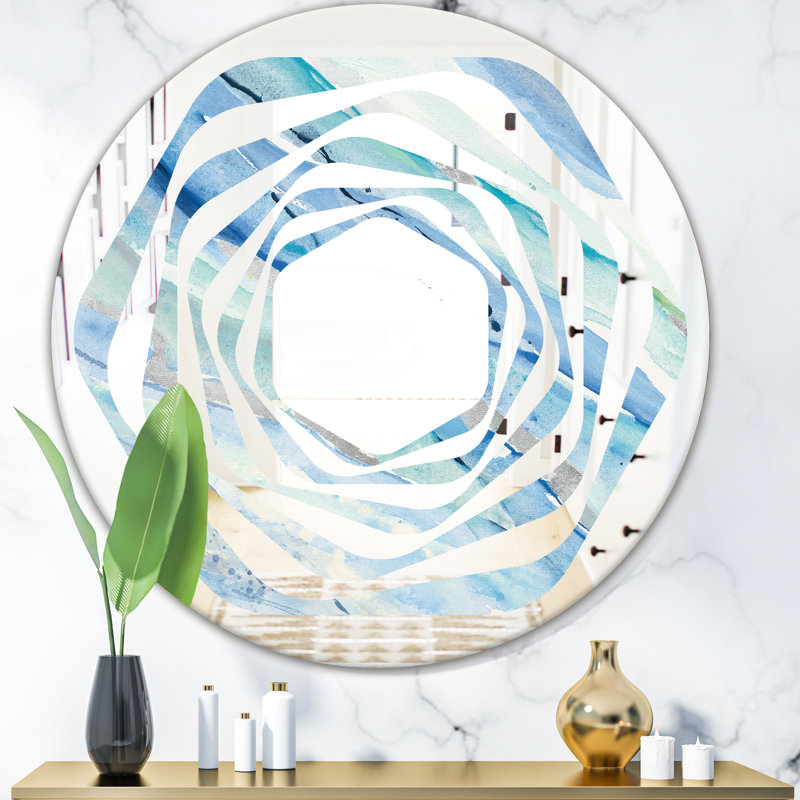Miroir mural Whirl Coastal, 23,6 po x 23,6 po, Printemps I  