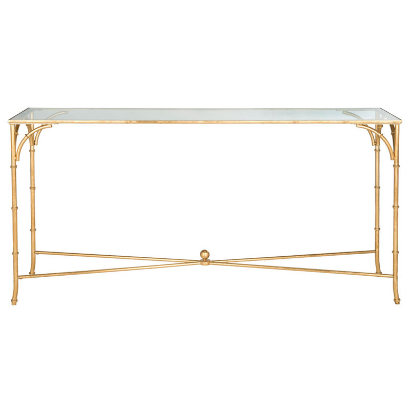 Hailey 63'' Glass Top Console Table