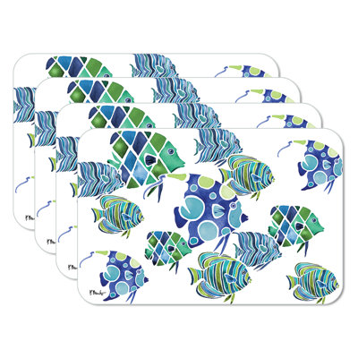 Napperon réversible 4 pièces Cuddington Fish