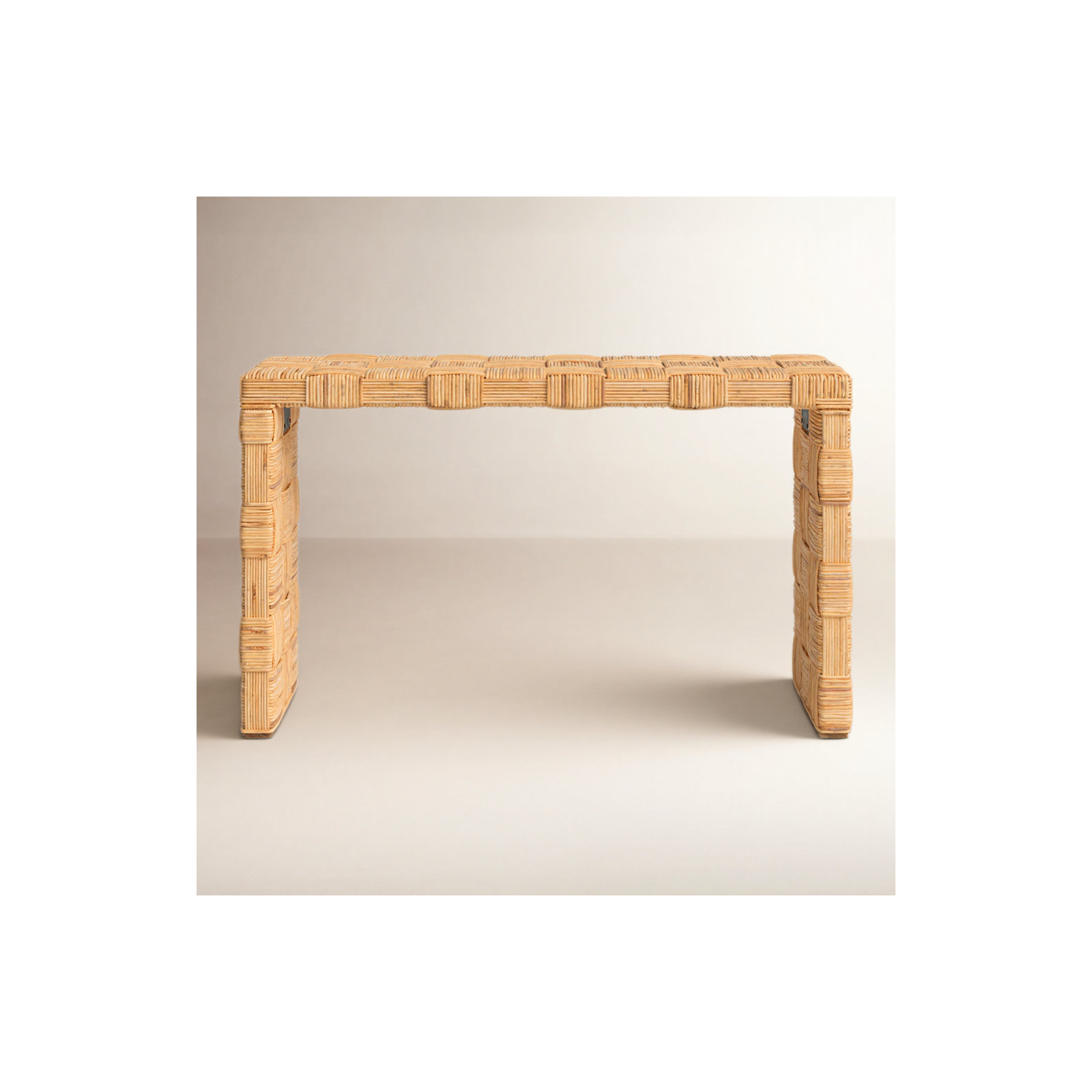 Redrow 51.18'' Console Table, Honey Natural