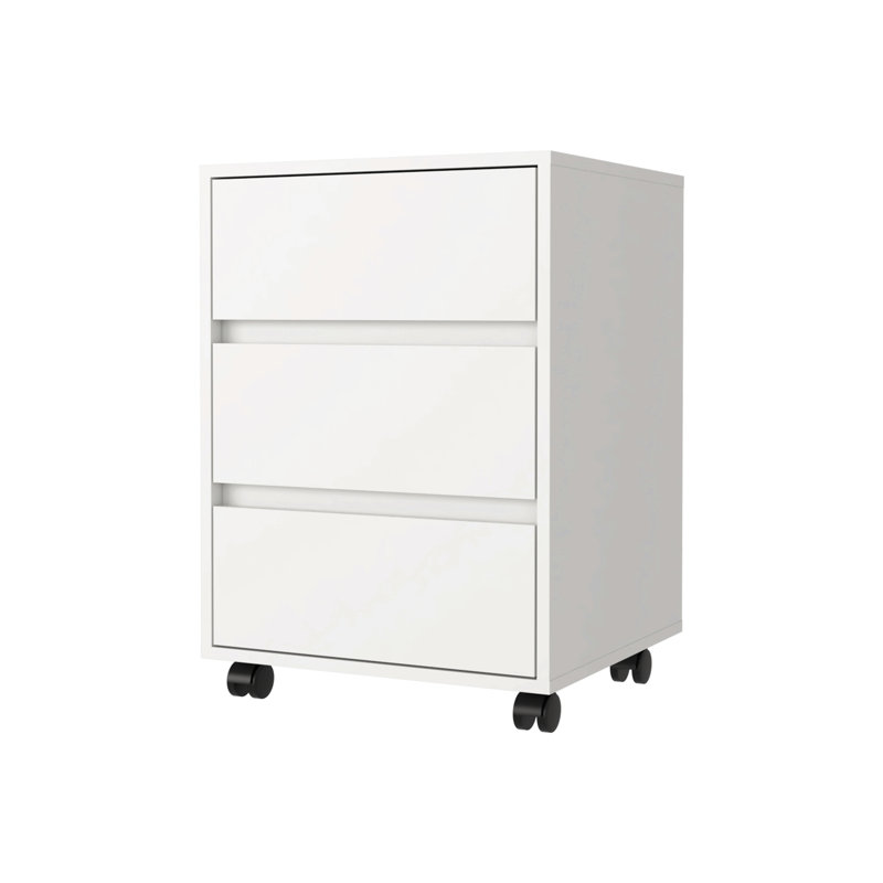 Classeur rectangulaire 3 tiroirs blanc