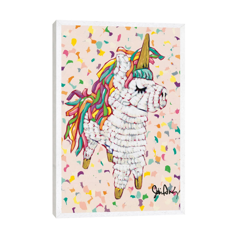 Queen Pinata 1 Piece Painting on Canvas, 152.4cm H x 101.6cm W x 3.81cm D, White Framed