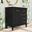 Meuble-lavabo autoportant avec tablette réglable, comptoir en céramique et armoire de rangement-507491696