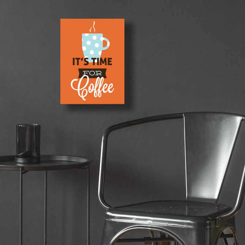 «Coffee Time Orange» par - Impression sans cadre, L 12 po x H 16 po