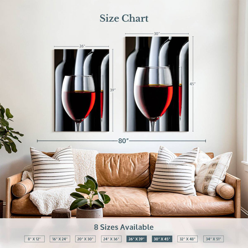 Yarlin Cabernet Red Wine, 39" H x 26" W