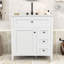 Meuble-lavabo en bois avec lavabo, 3 tiroirs et tablette réglable-130543633-130543628