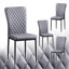 Modern Faux Leather Upholstered Dining Chair with Tufted High Back and Silver Electroplated Leg-1824846391-1824846378-1844642645