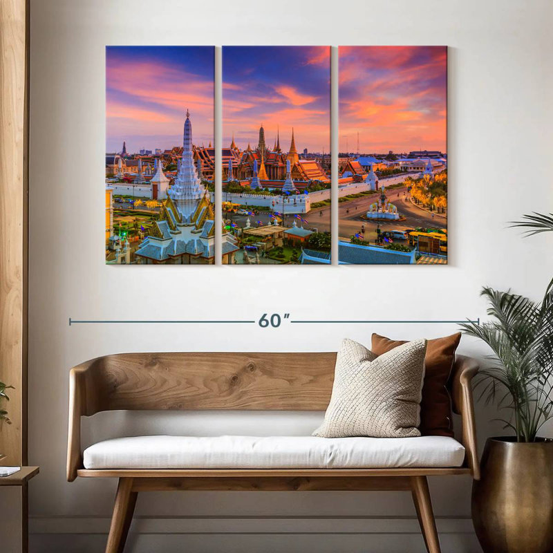 Rorry Wat Phra Kaew Sunset, 32" H x 50" W