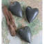  Cœurs de pierre grise sculptés à la main - 2 x 6 - 1 po de hauteur - Décoration naturelle-96906255