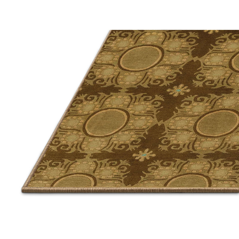 Tapis décoratif multicolore à motif abstrait, Rectangle 4 pi x 6 pi