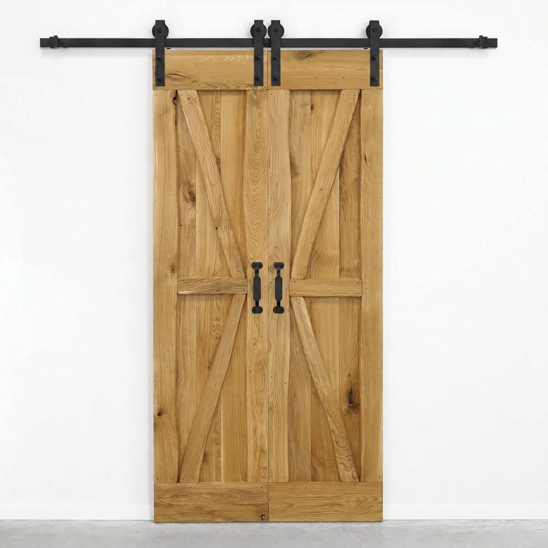 Solid Oak Barn Door Unfinished, Narural Oil