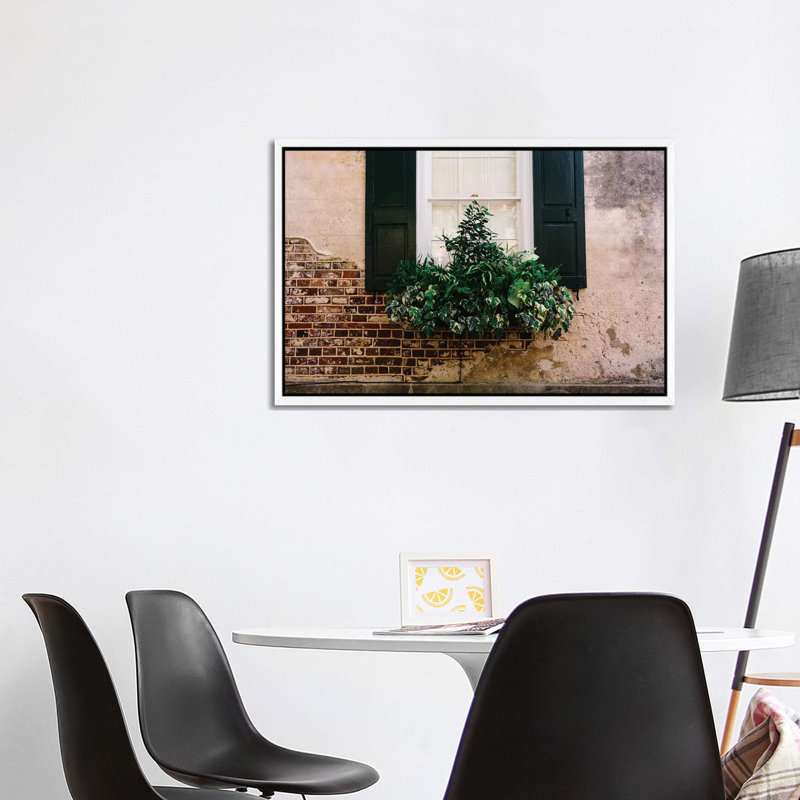 Charleston Walls IX by Bethany Young - Print on Canvas, Classic Brown Wood Framed, 66.04cm H x 101.6cm W x 3.81cm D