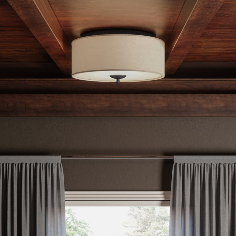 Blueprint Collection Fabric Flush Mount