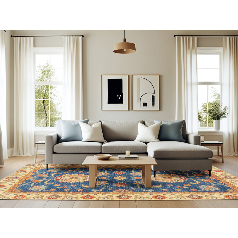 Tapis multicolore à motif abstrait Abdas, Rectangle 6 pi x 9 pi