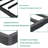 Bercht 2" Low Profile Metal Box Spring Bunkie Board, Thin Bed Slat Replacement(No legs)-1293107746