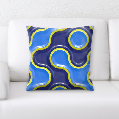 Abstract Microsuede Throw Pillow