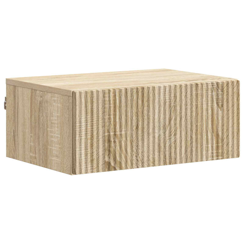 49cm W Manufactured Wood Bedside Table, Sonoma Oak