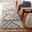 Tapis ivoire / bleu en jute / sisal / laine / coton tissé à la main Garstang-546887509