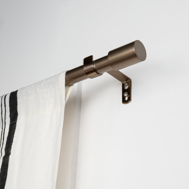 Tringle à rideaux simple ajustable 1 po Salut, Bronze, 48" - 84"