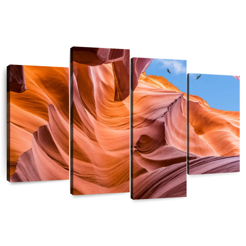Vue du ciel d'Alvord Antelope Canyon, H 22 po x l 36 po