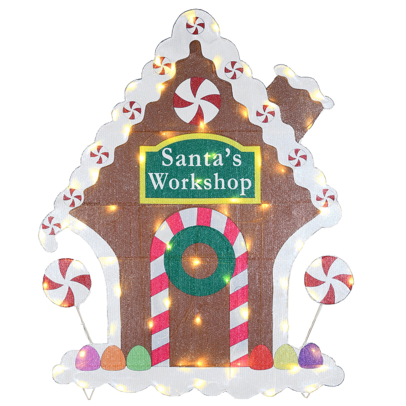 42 in. Gingerbread House with LED Lights