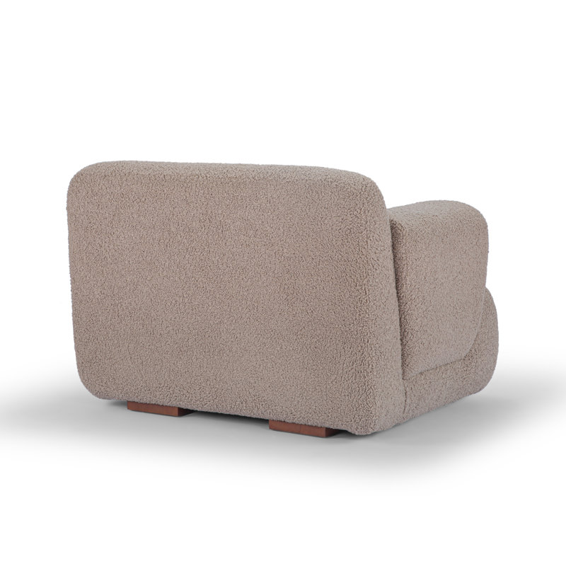 Kuma Club Chair, Brown Sherling