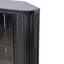 Armoire de rangement d'angle moderne à 3 niveaux avec portes en verre trempé, tablettes amovibles et structure en métal - Organisateur autoportant pour la salle de bain, la cuisine, la chambre à coucher, le salon ou les petits espaces