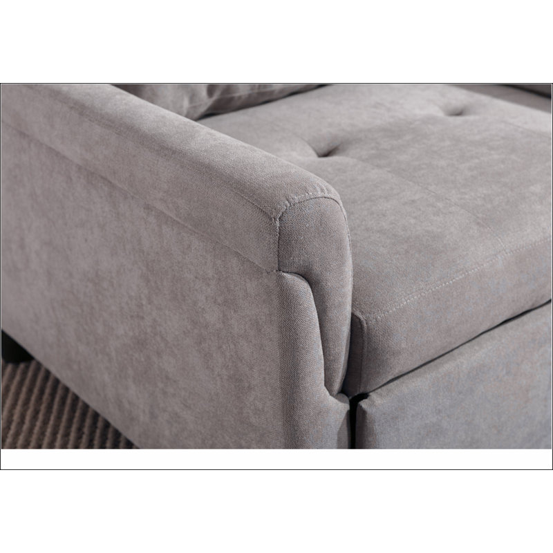 Fauteuil gris capitonné Tadcaster, Gris