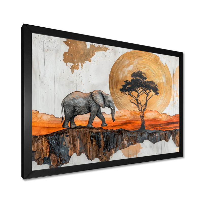 Gupton - Animals Wall Art, Reproduction encadrée d'une seule photo, H 30 po x l 40 po, Noir