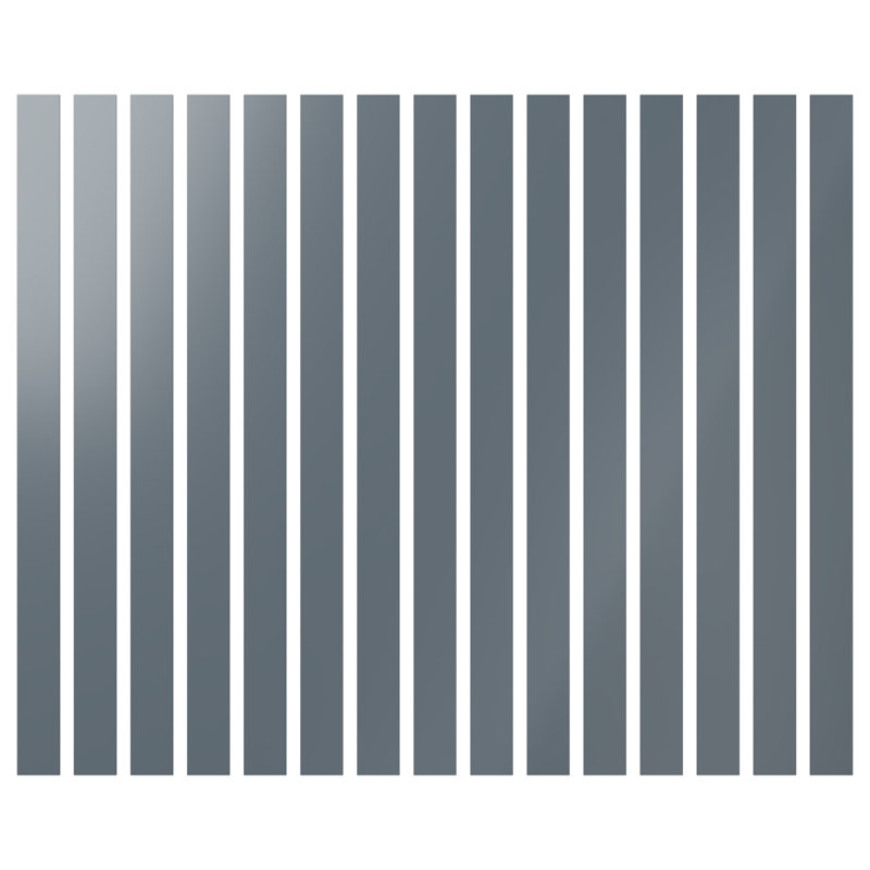 Dark Grey Acrylic Decorative Wall Panel Kit with Adjustable Slats
