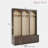 Farmhouse Wooden Style Hall Tree With Arched Design, Bench, 8 Retro Hooks, And 3 Drawers-353067063