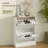 Slim Shoe Cabinet For Entryway, Modern Hidden Shoe Storage Cabinet With 2 Flip Drawers And Adjustable Shelves For 12 Pairs Of Shoes-1232932386