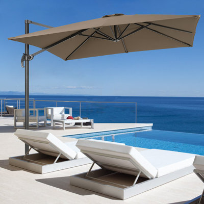 Parasol carré en porte-à-faux 9 pi x 9 pi Daarina