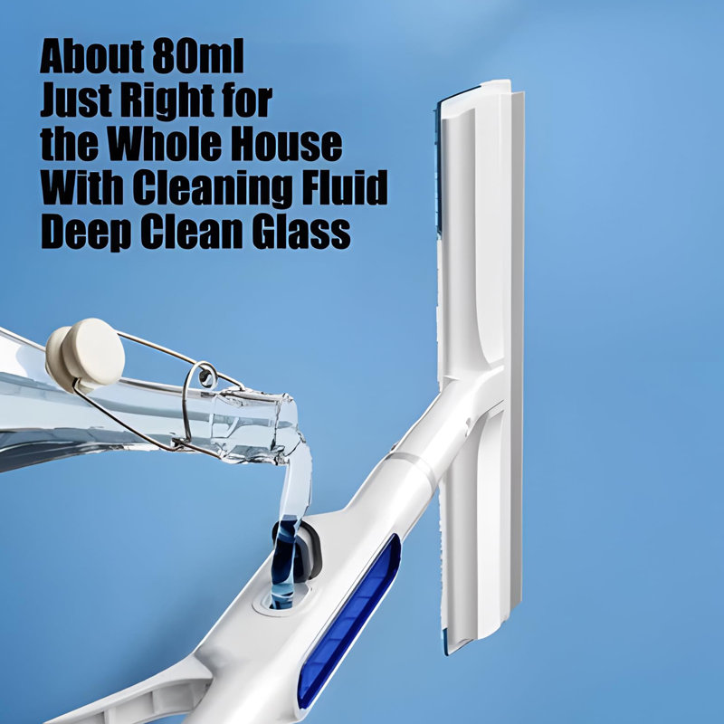 Window Mirror Squeegee Double-Sided Spray Expansion Window Cleaner with Long Handle