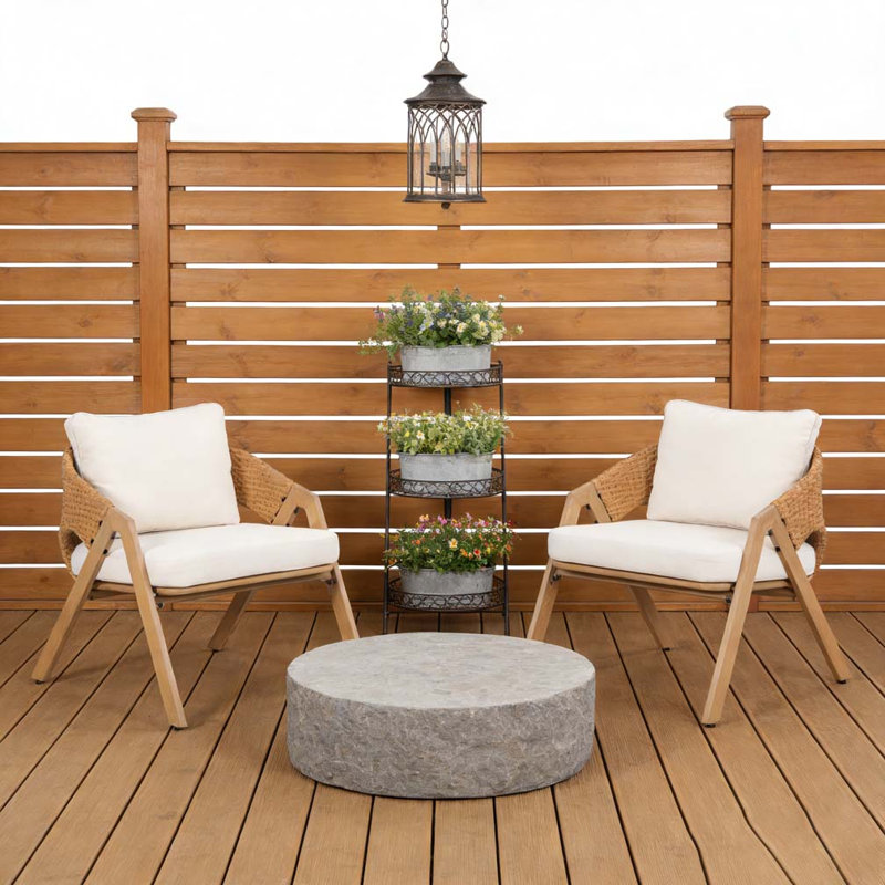 Chaise de patio avec coussins, Blanc