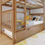 Lit superposé simple au-dessus de simple en bois massif avec lit gigogne Aileana-90958805-86763623