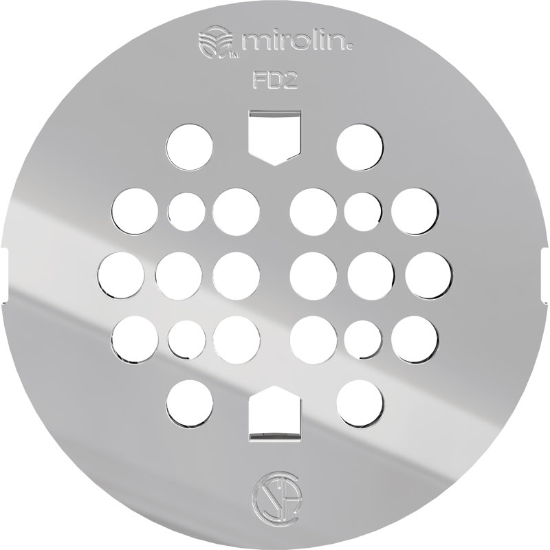 Grille d'évacuation ronde chromée, Chrome chrome