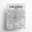 « orlando city map », reproduction d’impression sur affiche en tons-22633912