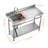 Stainless Steel Utility Sink Free Standing Single Bowl Commercial Kitchen Sink Set with Workbench