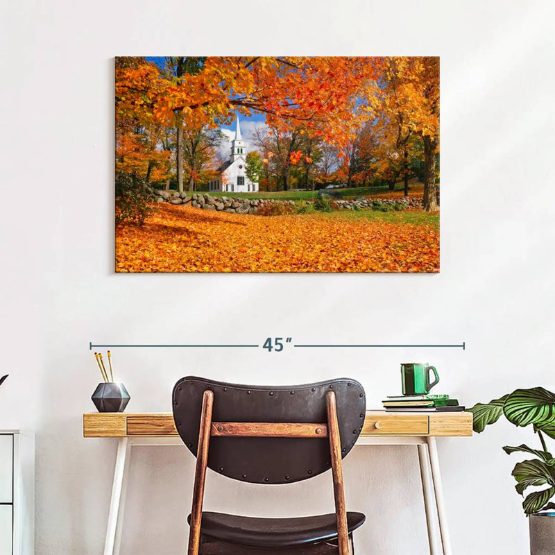 Couleurs d'automne du New Hampshire, H 26 po x l 39 po