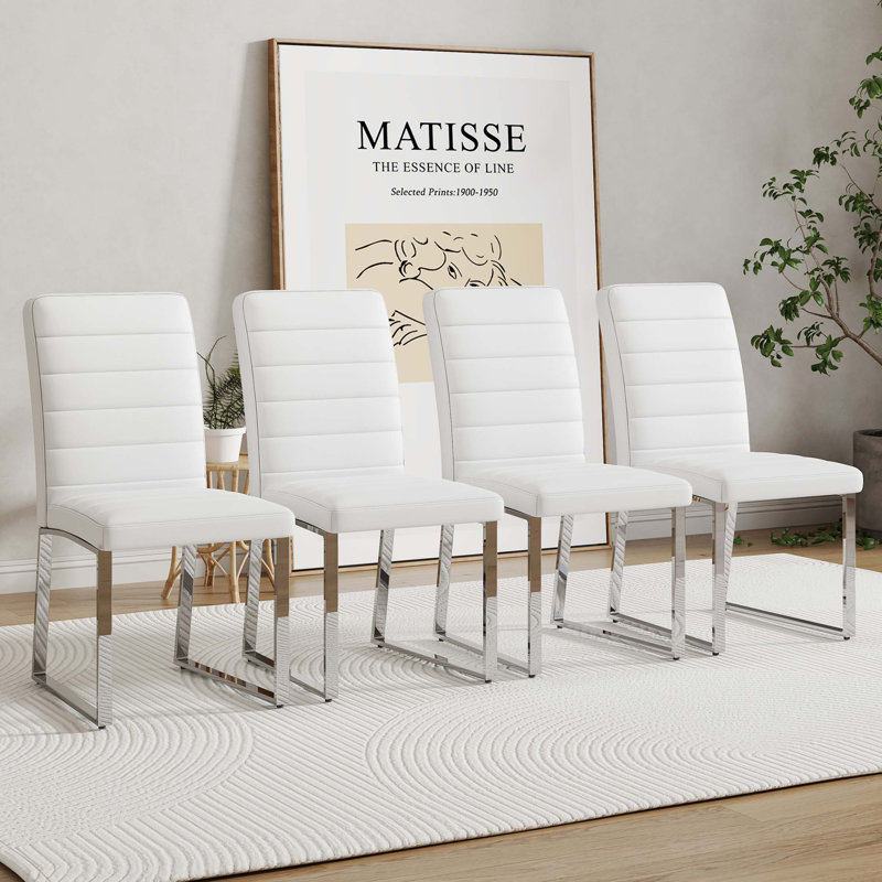 Ensemble de 4 chaises robustes, Blanc