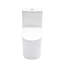 Toilette de salle de bain brute de 12 po, céramique blanche, double chasse 1,1 / 1,6, siège à fermeture douce Siphon Jet, carte de 800 g, céramique facile à entretenir, avec siège en PP pour hygiène et entretien