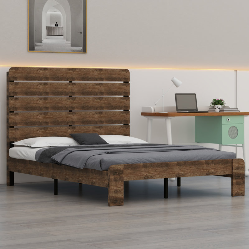 Queen Wood Platform Bed Fram