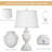 Table Lamps Set Of 2 Washed White