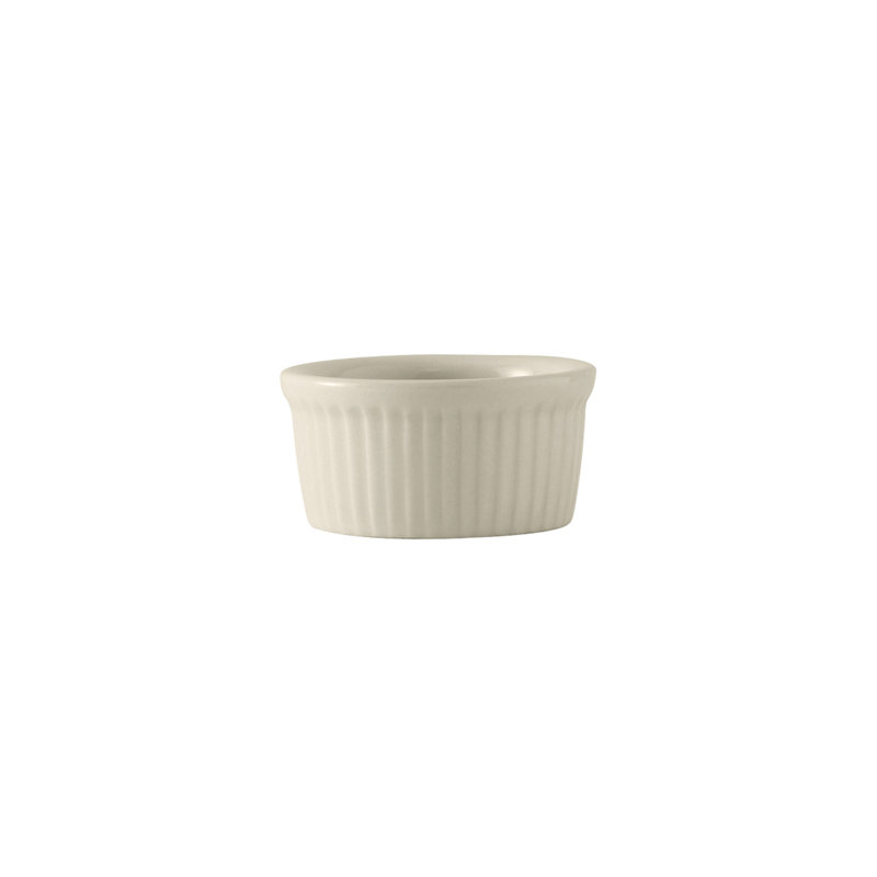 Tuxton 2,5 oz. Ramequin rond en céramique, Coquille d'œuf