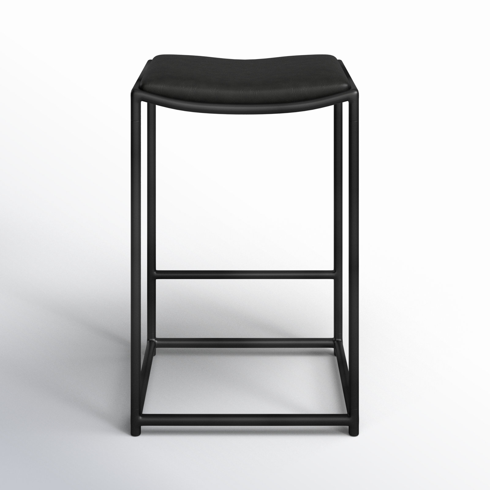 Taniel Leather w/ Metal Counter Stool, Black
